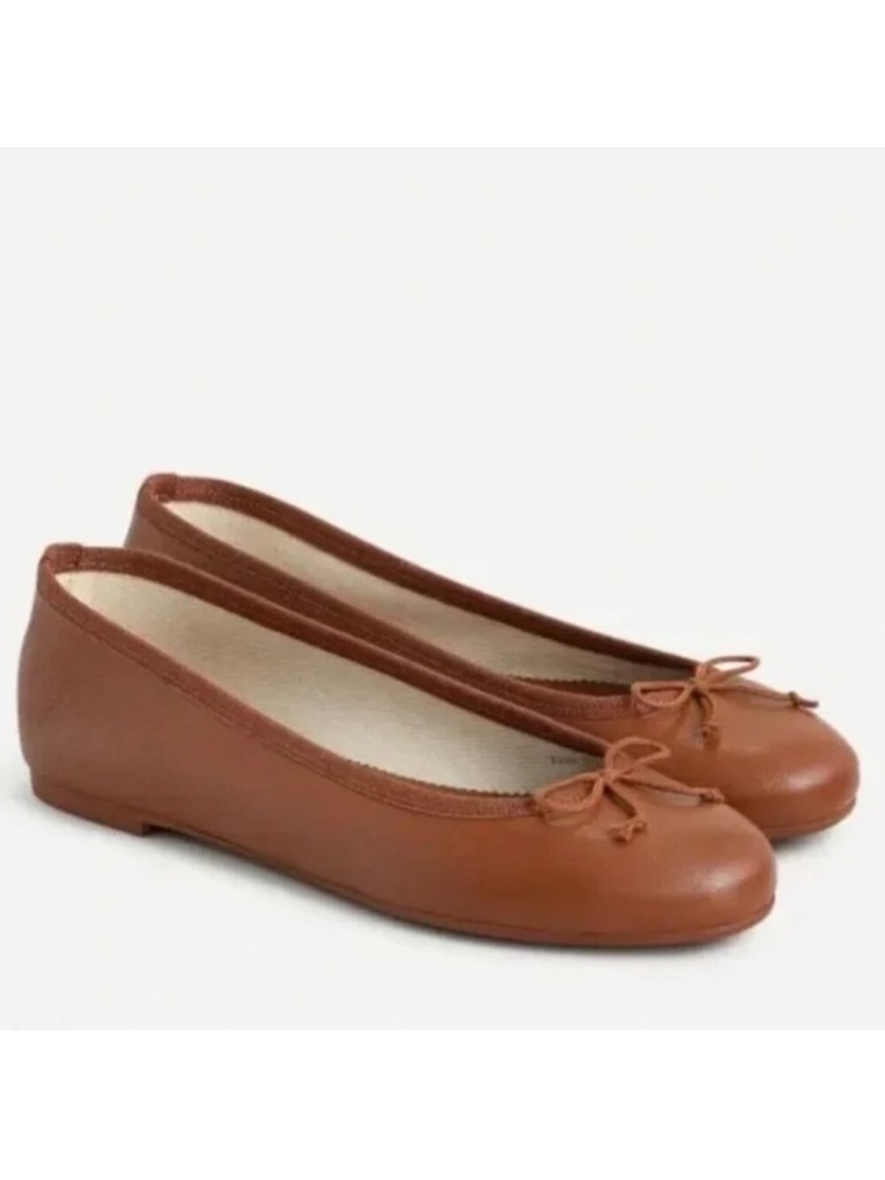J. Crew Classic unstructured leather ballet flats Brown 8